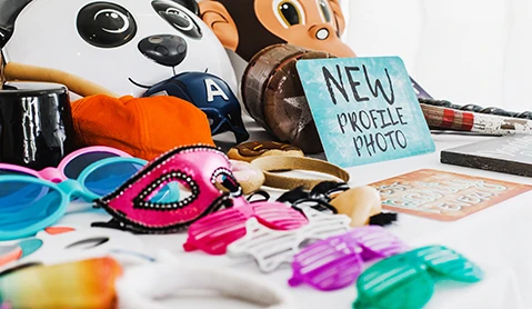 Ensemble d'accessoires disponibles de chez PhotoboothSherbrooke.ca